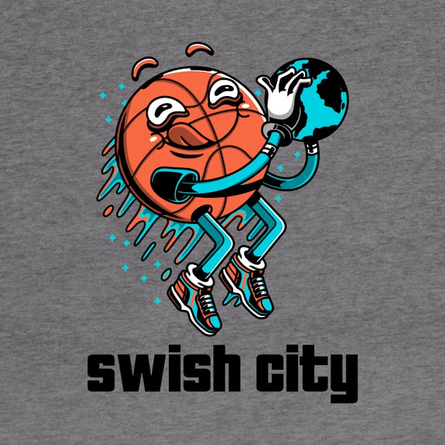 Swish City Basketball by All-StarTeeShop